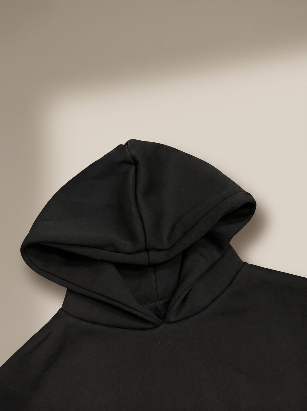 600GSM OVERSIZED COTTON HOODIE — BLACK