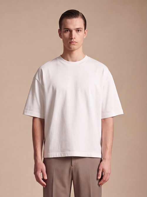 BOXY FIT T-SHIRT — WHITE
